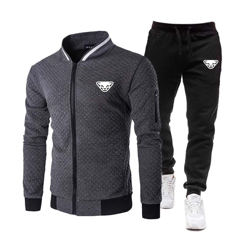 2023 brand spring and autumn DYNRFIT fashion zipper sweater casual sportswear men's suit + pants suit