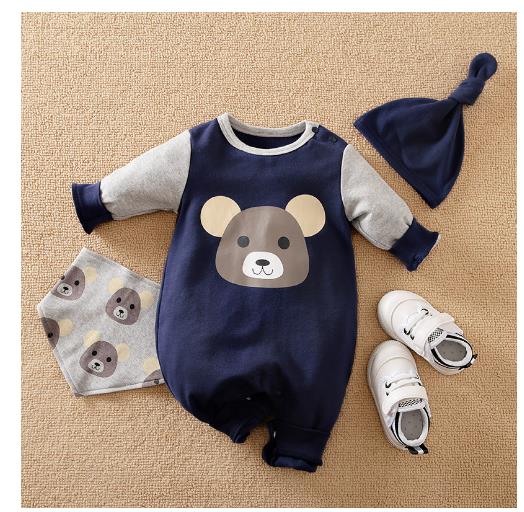 Newborn baby jumpsuit, baby boy