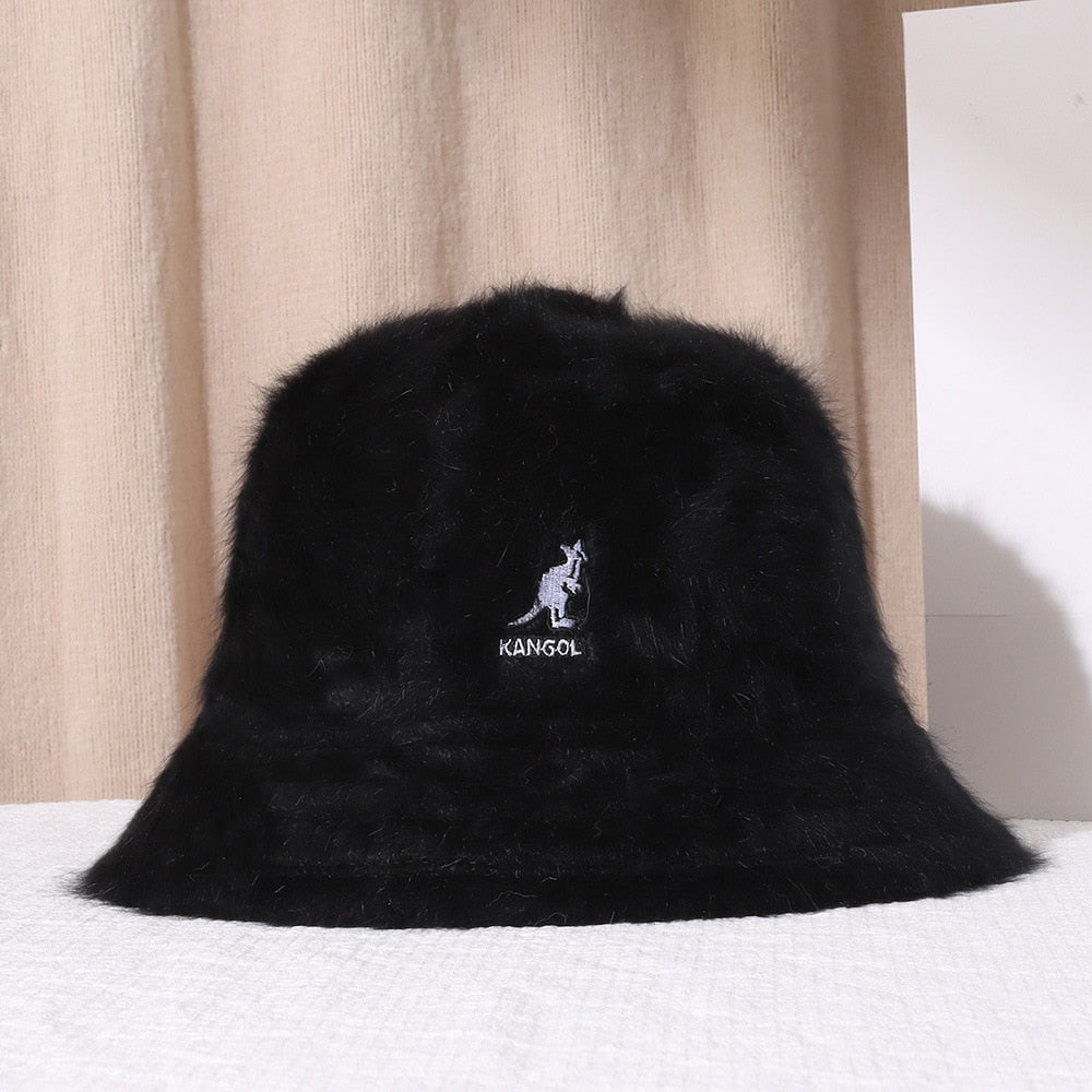 Women's Winter Kangaroo Hat Fashion Fisherman Hats Outdoor Warm Cover Face Caps Travel Casual Bucket Cap