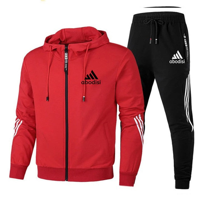 2023 Casual Sportswear Suit Men's Hoodie and Trousers Two-piece Zippered Hooded Sweatshirt Sweatpants Men's Suit