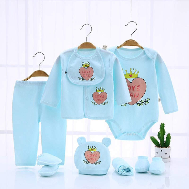 Newborn Clothing Suits Baby toddler Cotton Set for Girls Boys pink blue yellow