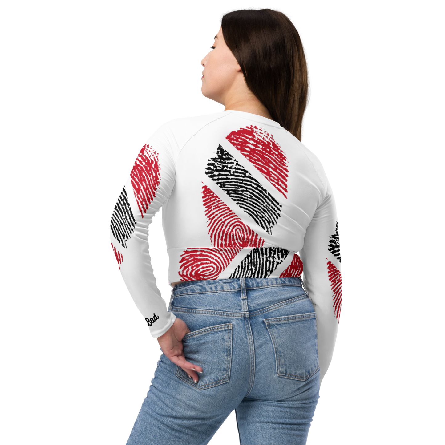 Trini long-sleeve crop top