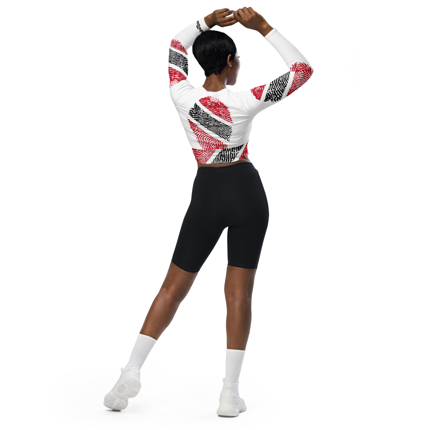 Trini long-sleeve crop top