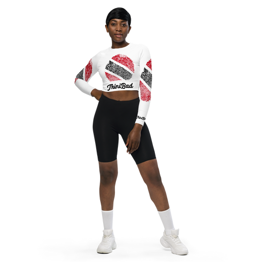 Trini long-sleeve crop top