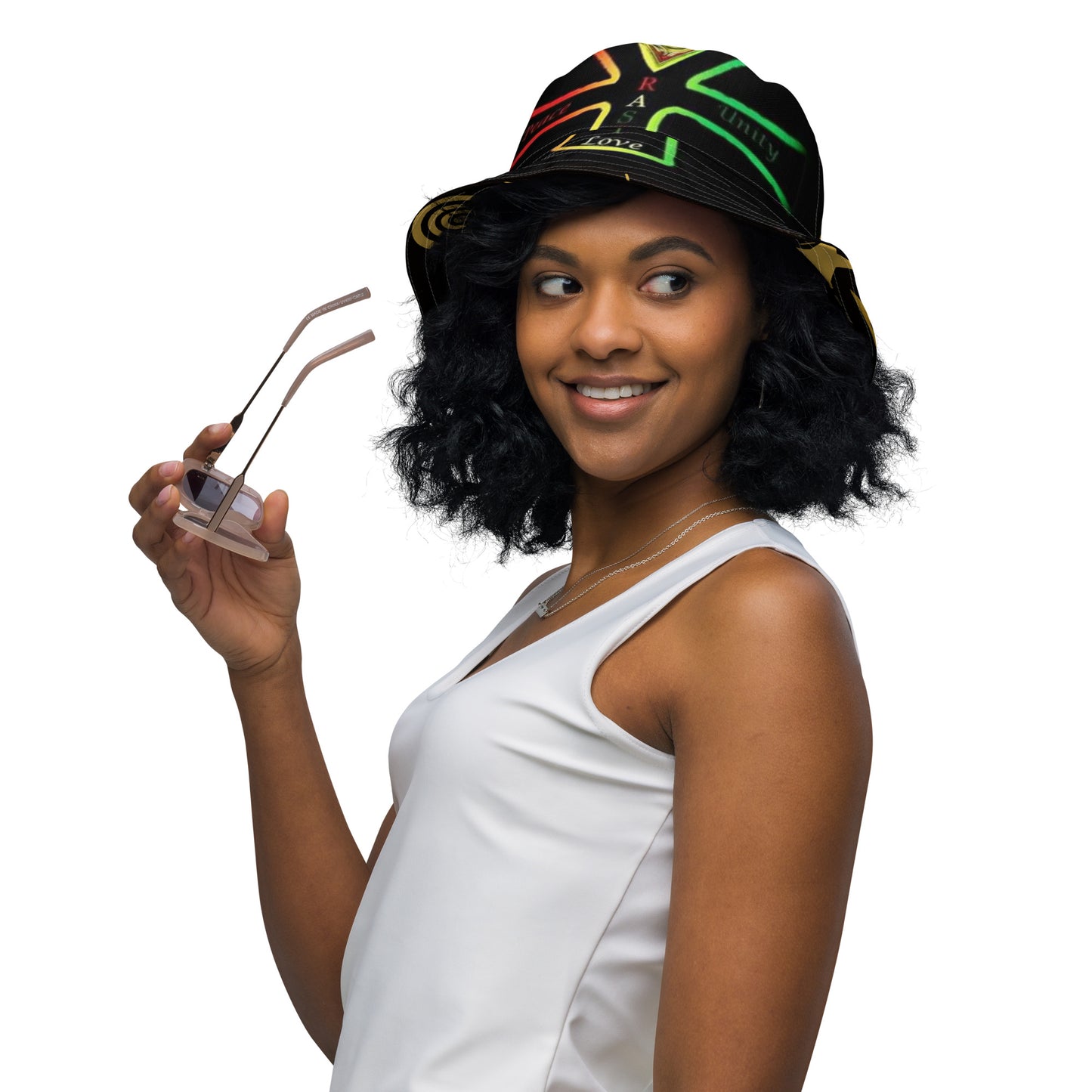 Rasta Reversible bucket hat