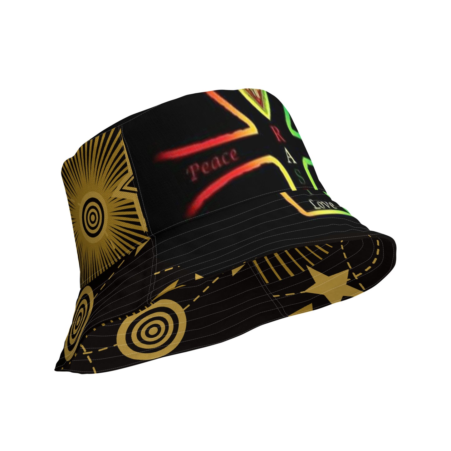 Rasta Reversible bucket hat