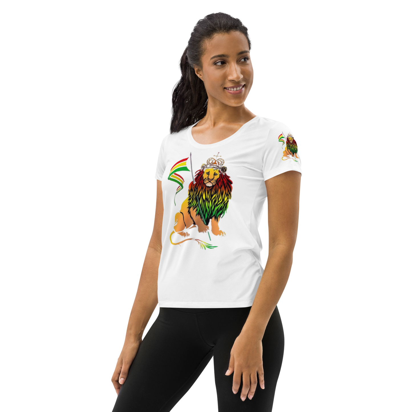 Lion Of Judah-All-Over Print Women's Athletic T-shirt