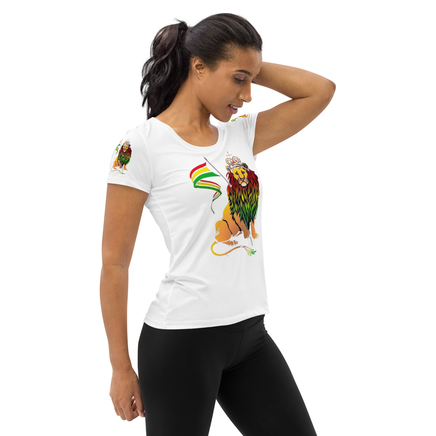 Lion Of Judah-All-Over Print Women's Athletic T-shirt