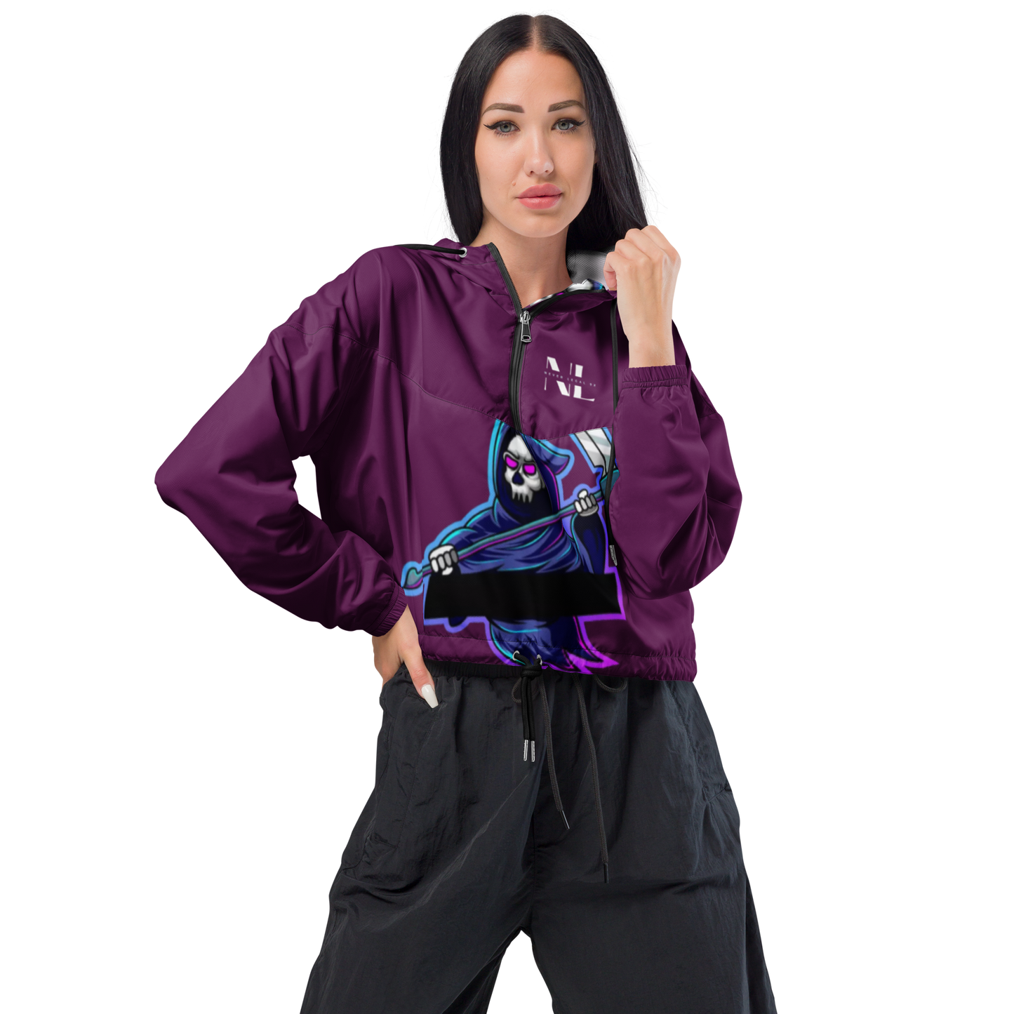 NEVER LEGAL 9X-Women’s cropped windbreaker