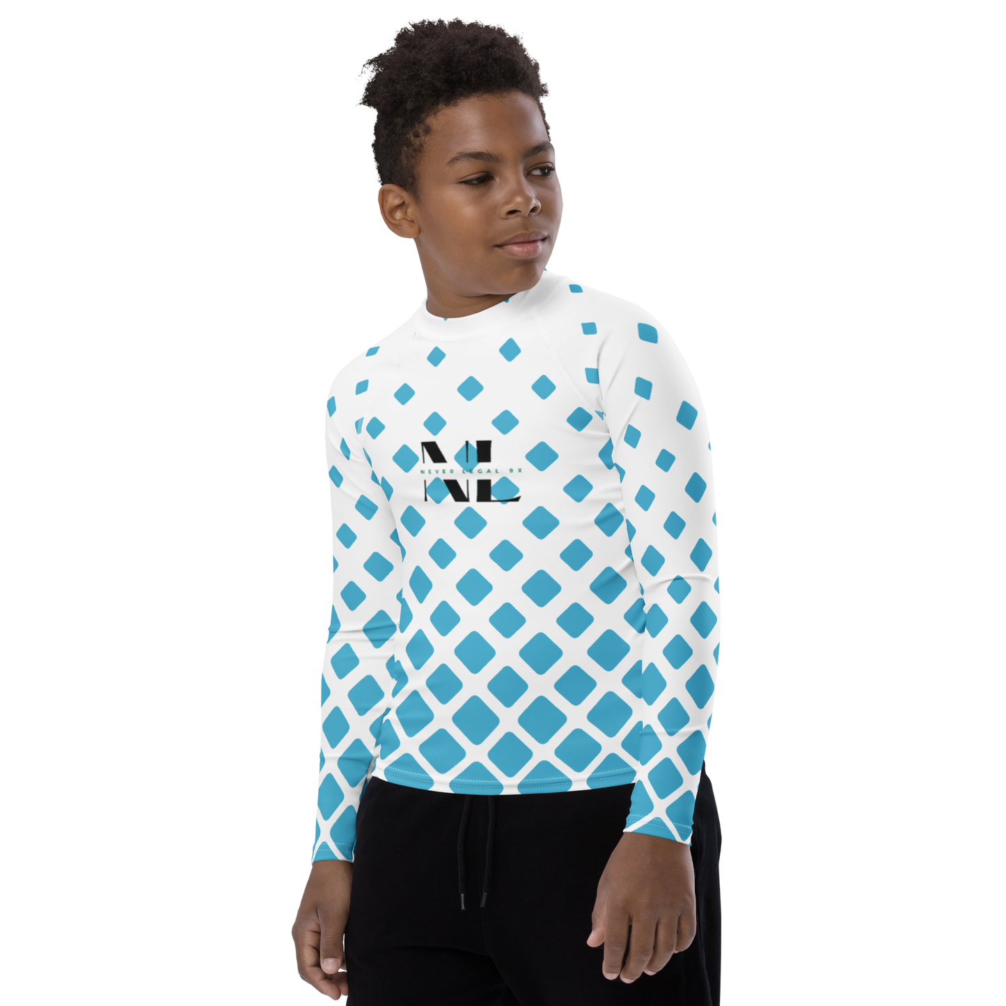 NEVER LEGAL 9X-Youth Rash Guard