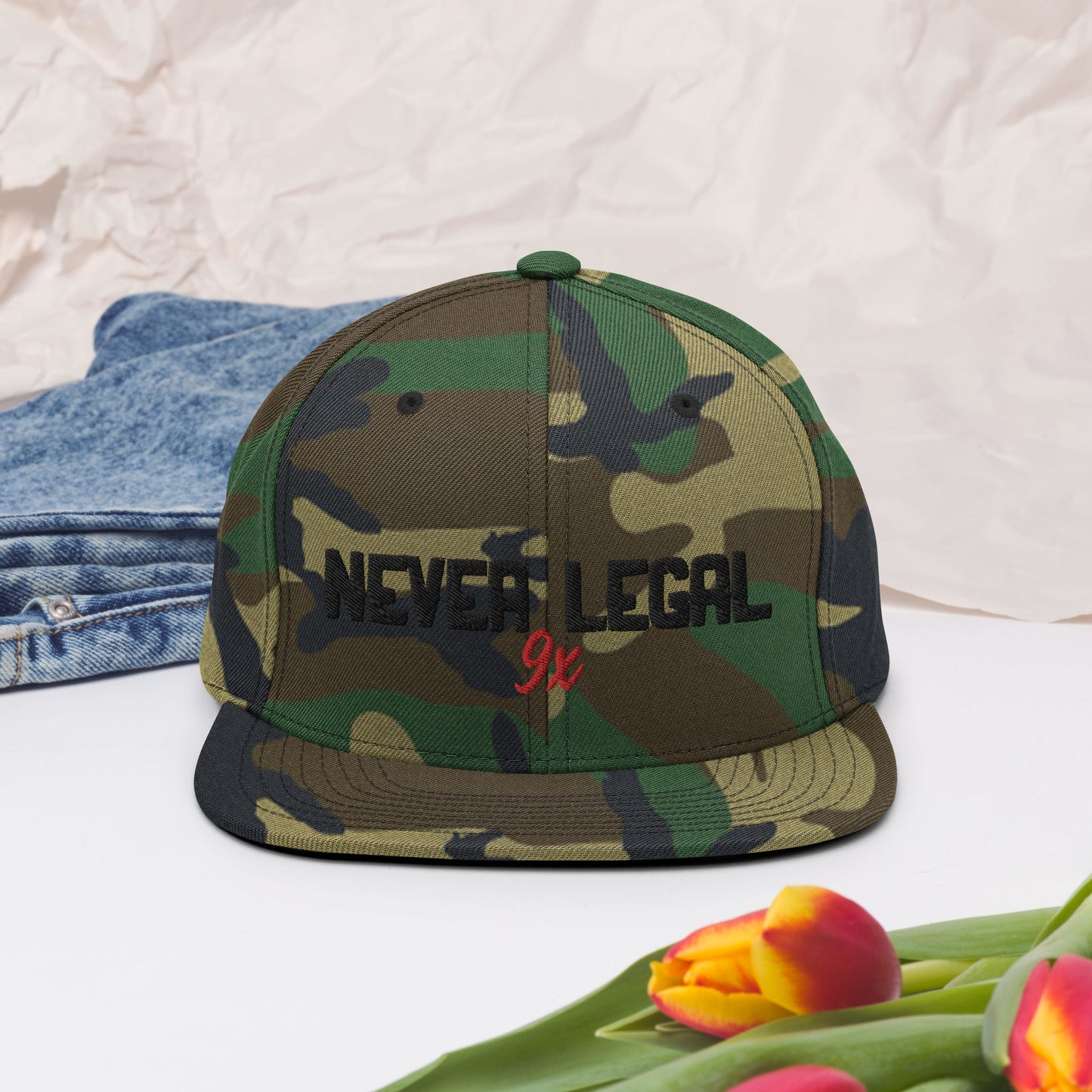 NEVER LEGAL 9X Snapback Hat