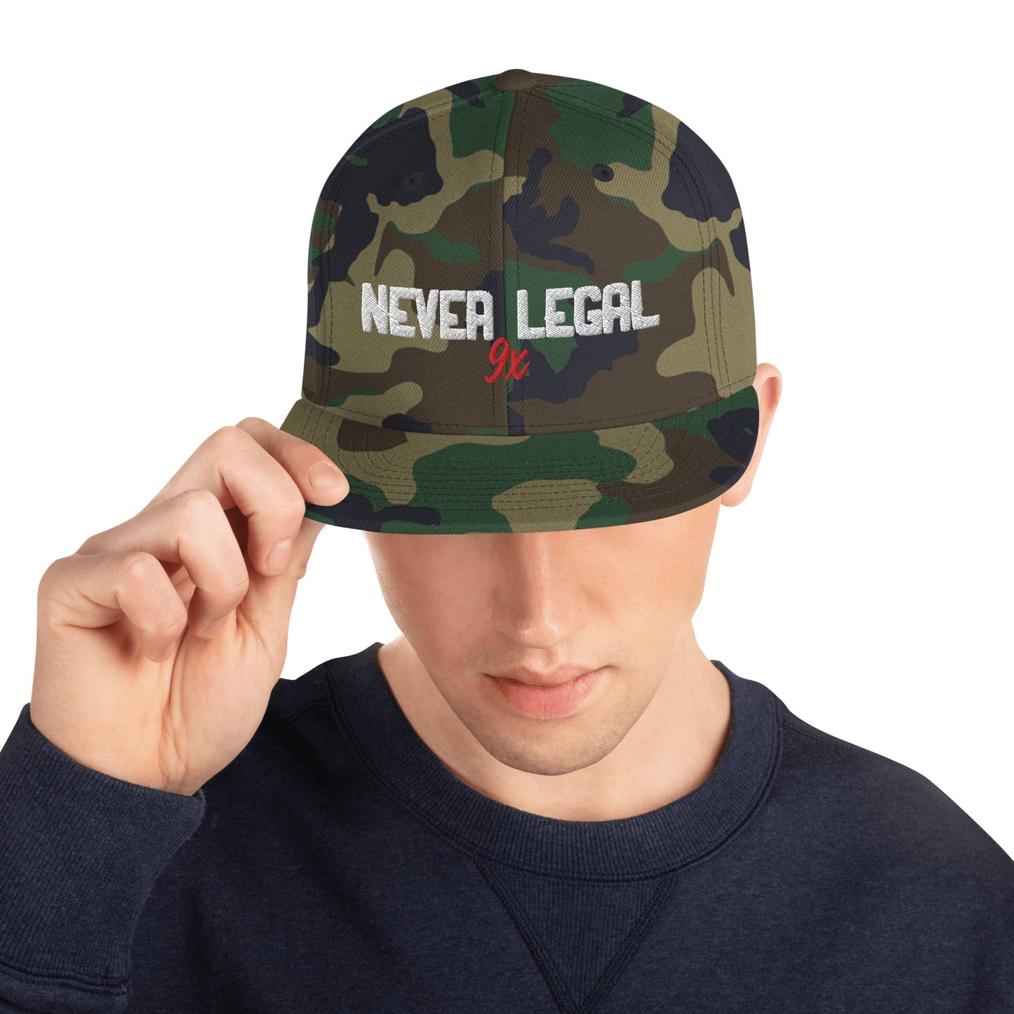 NEVER LEGAL 9X Snapback Hat