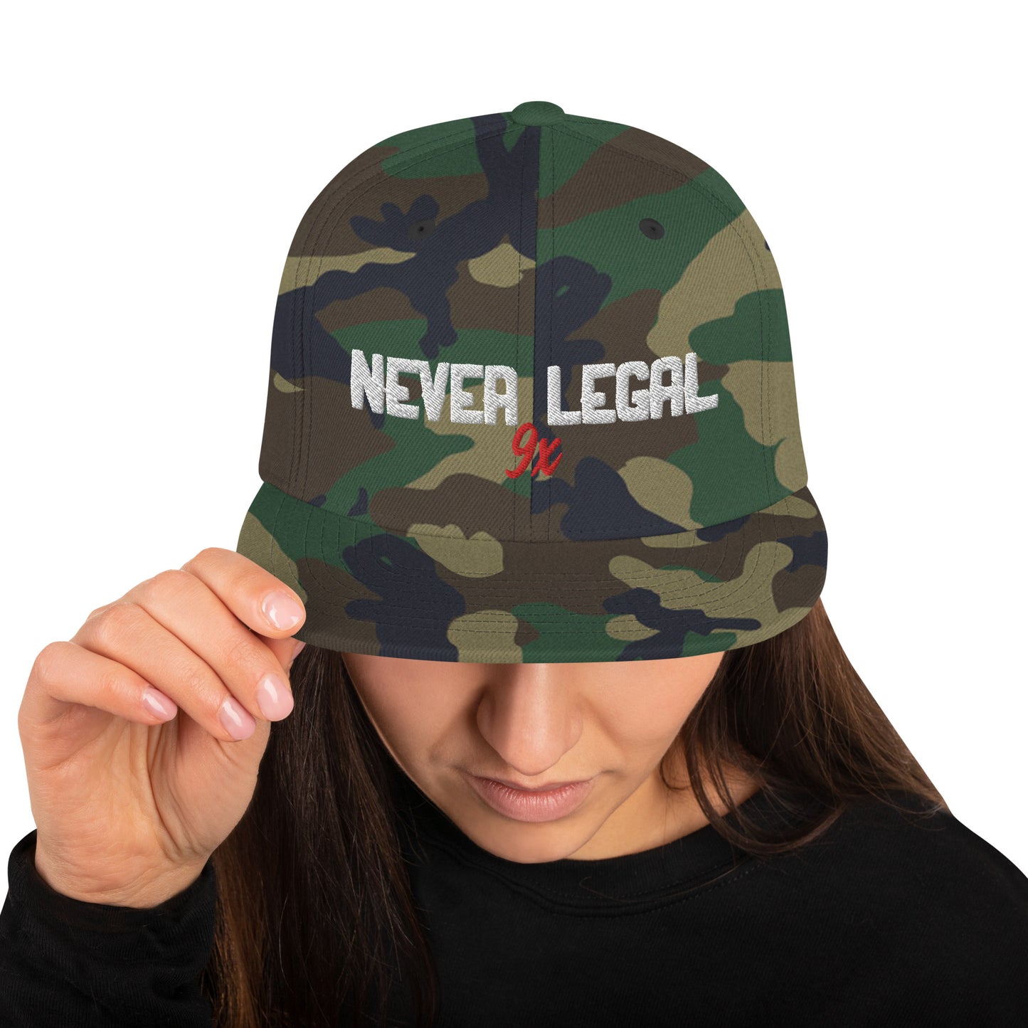 NEVER LEGAL 9X Snapback Hat