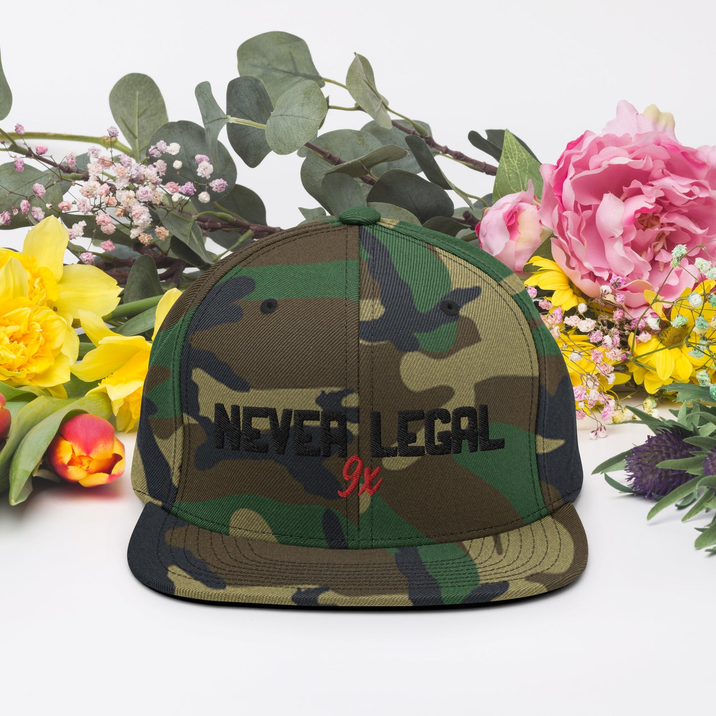 NEVER LEGAL 9X Snapback Hat