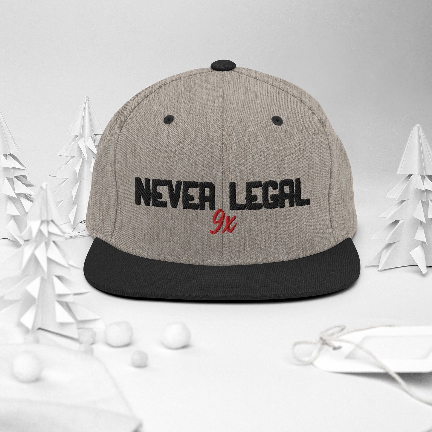 NEVER LEGAL 9X Snapback Hat