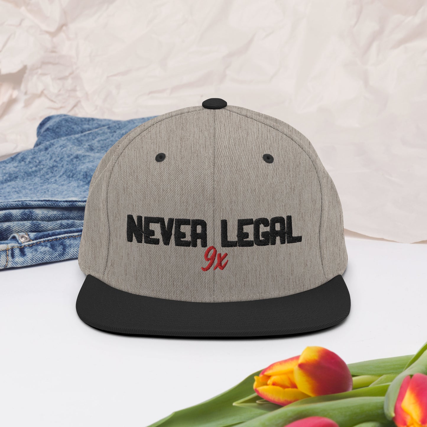 NEVER LEGAL 9X Snapback Hat