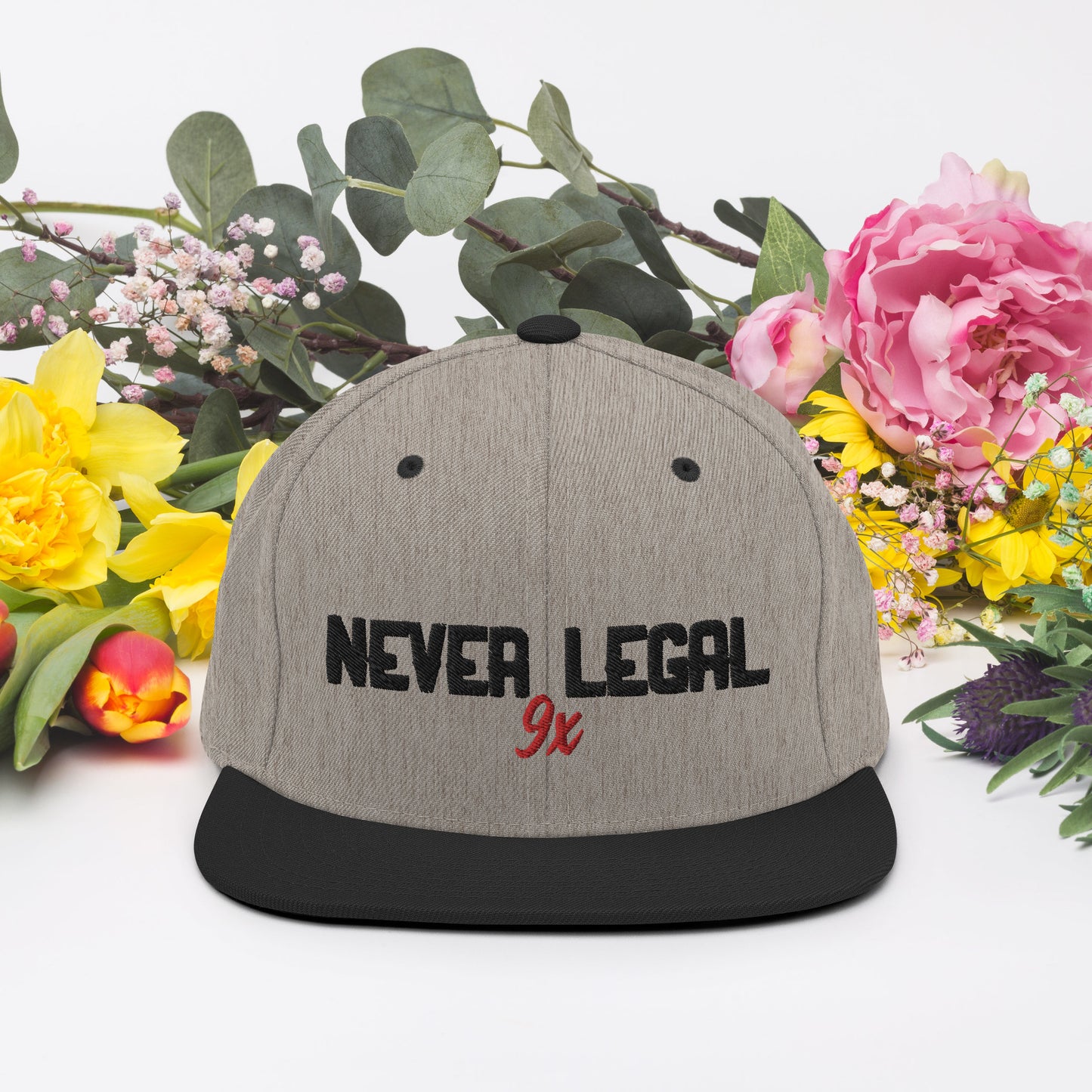 NEVER LEGAL 9X Snapback Hat