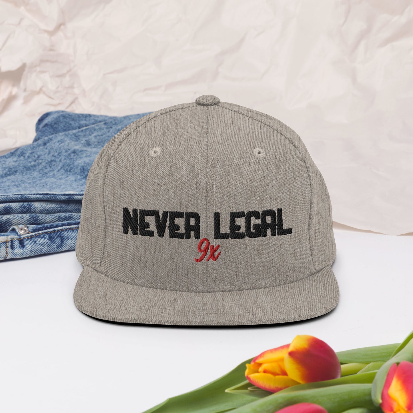 NEVER LEGAL 9X Snapback Hat