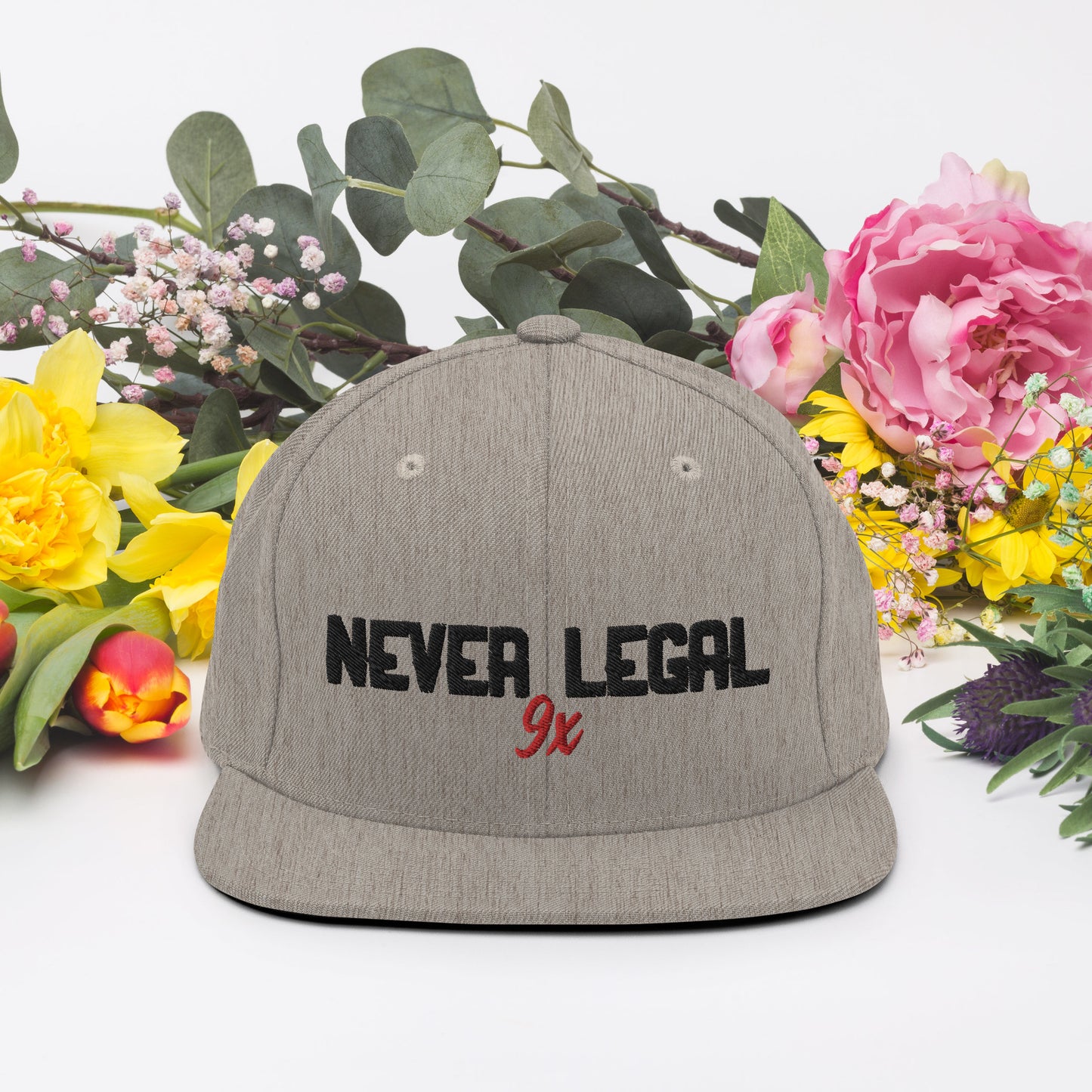 NEVER LEGAL 9X Snapback Hat