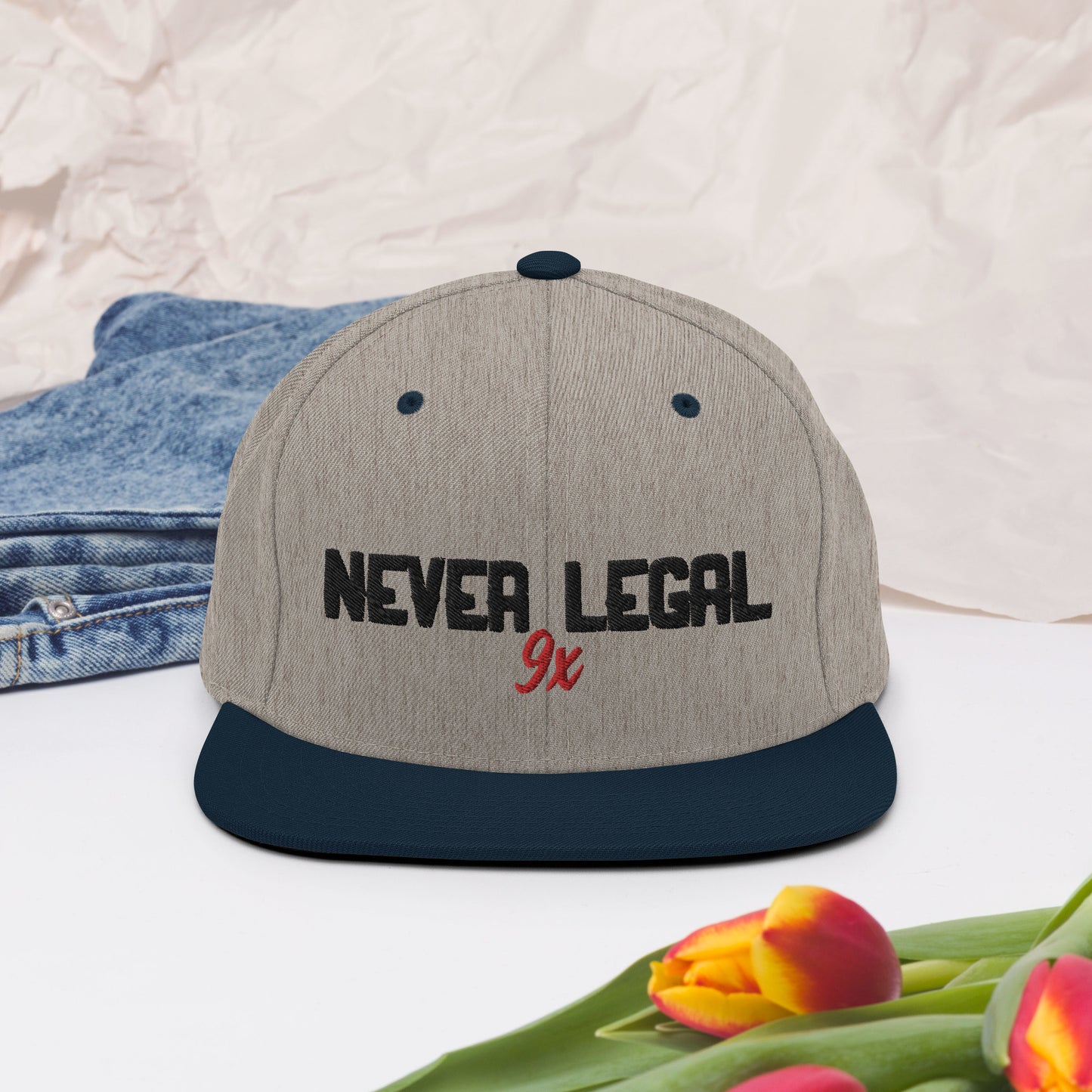 NEVER LEGAL 9X Snapback Hat