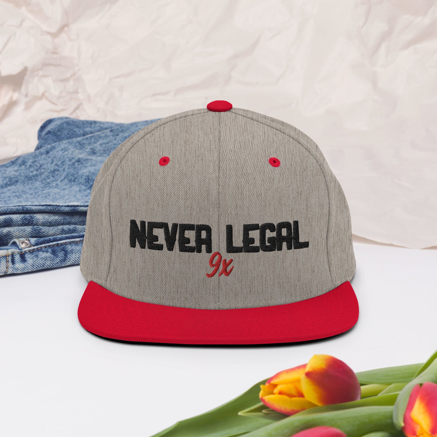 NEVER LEGAL 9X Snapback Hat