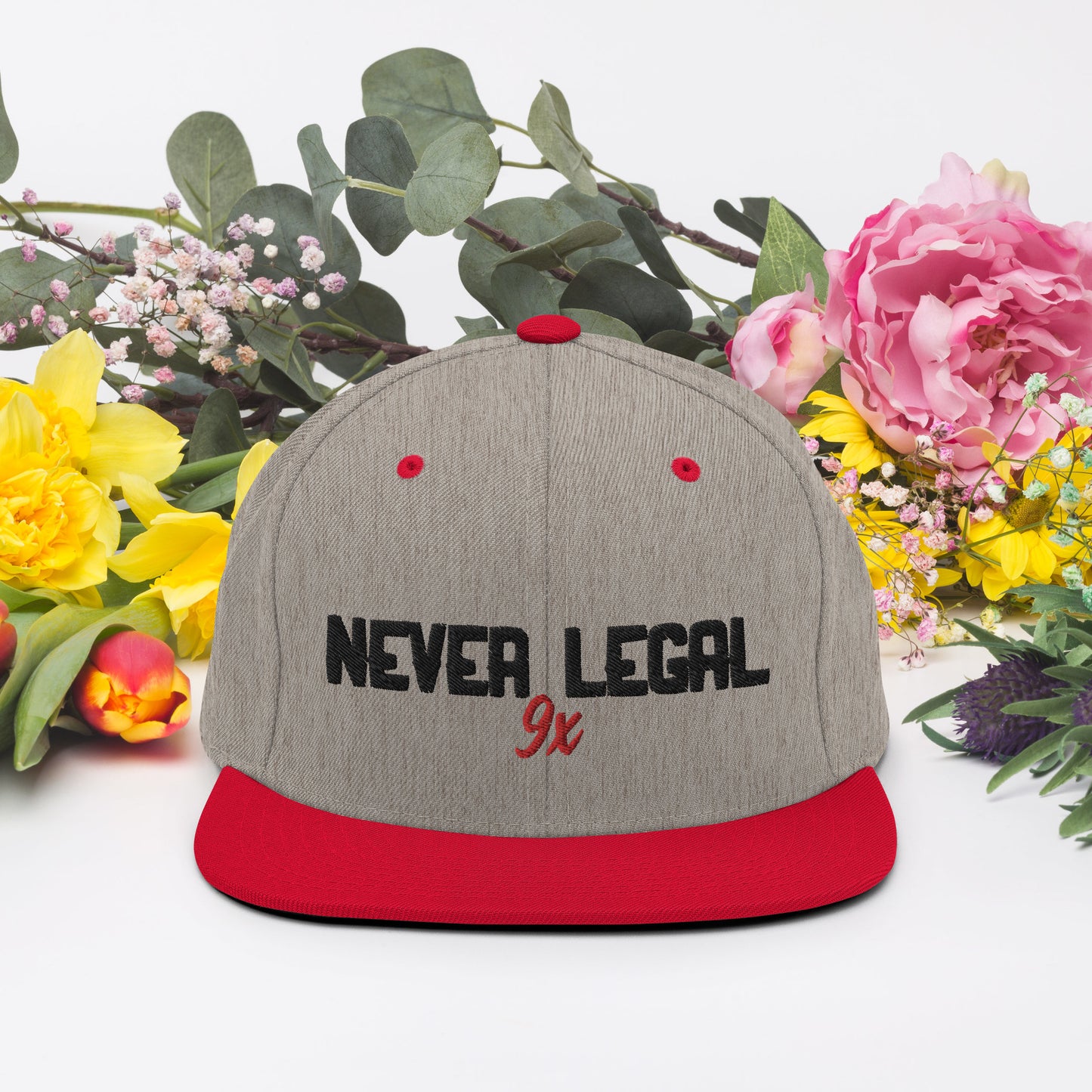 NEVER LEGAL 9X Snapback Hat