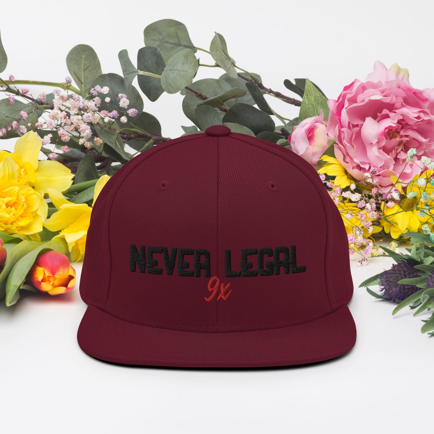 NEVER LEGAL 9X Snapback Hat