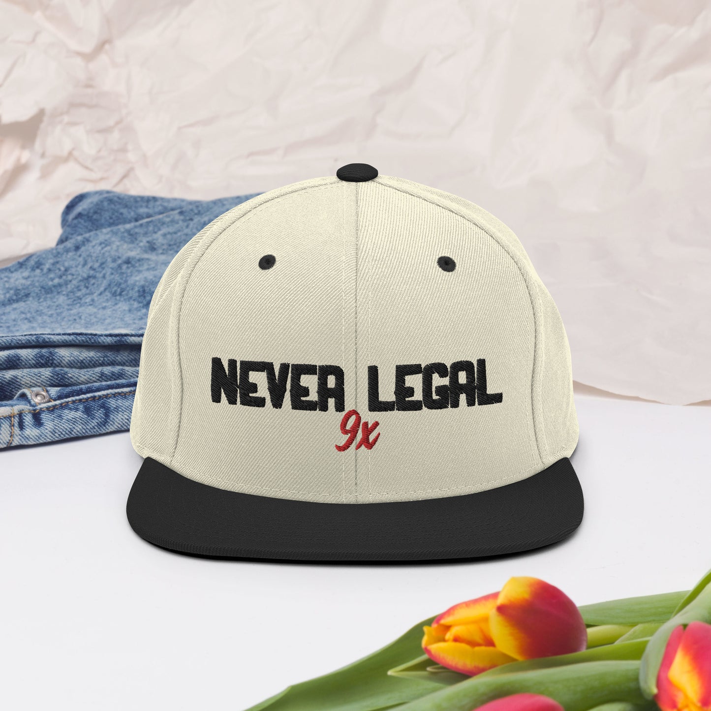 NEVER LEGAL 9X Snapback Hat