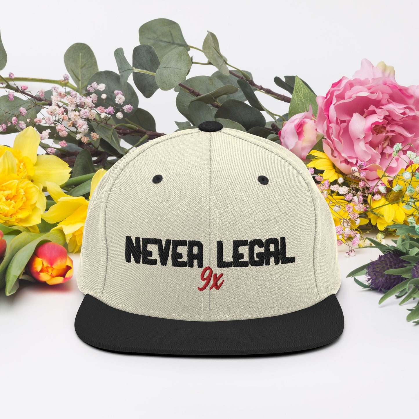 NEVER LEGAL 9X Snapback Hat