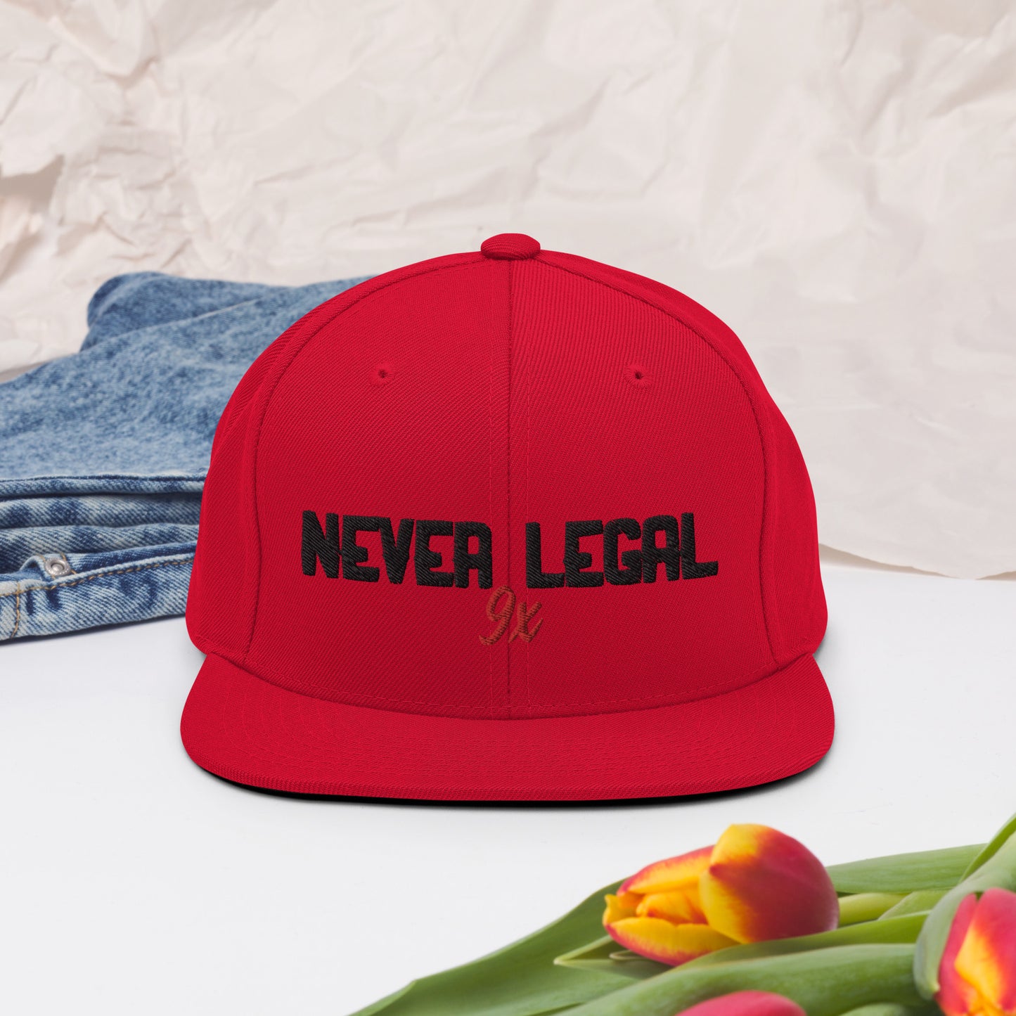 NEVER LEGAL 9X Snapback Hat