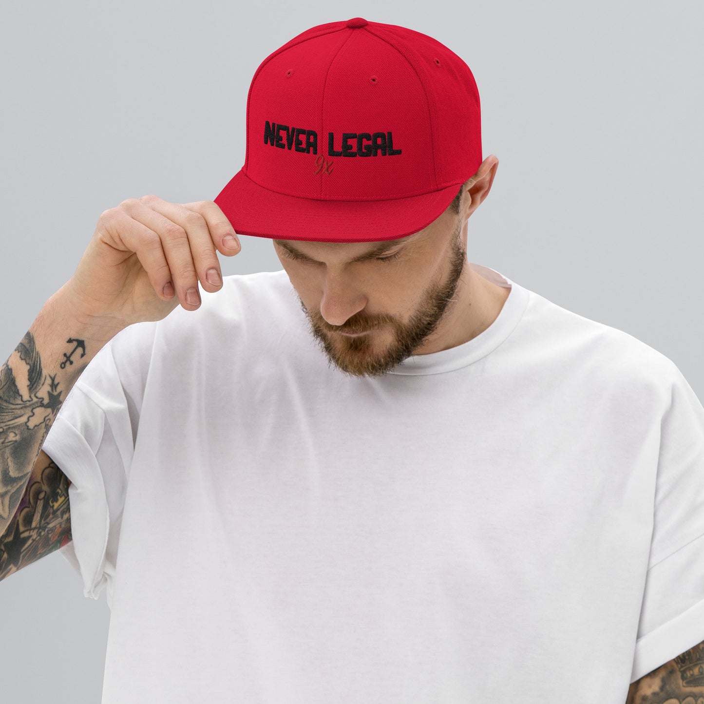 NEVER LEGAL 9X Snapback Hat