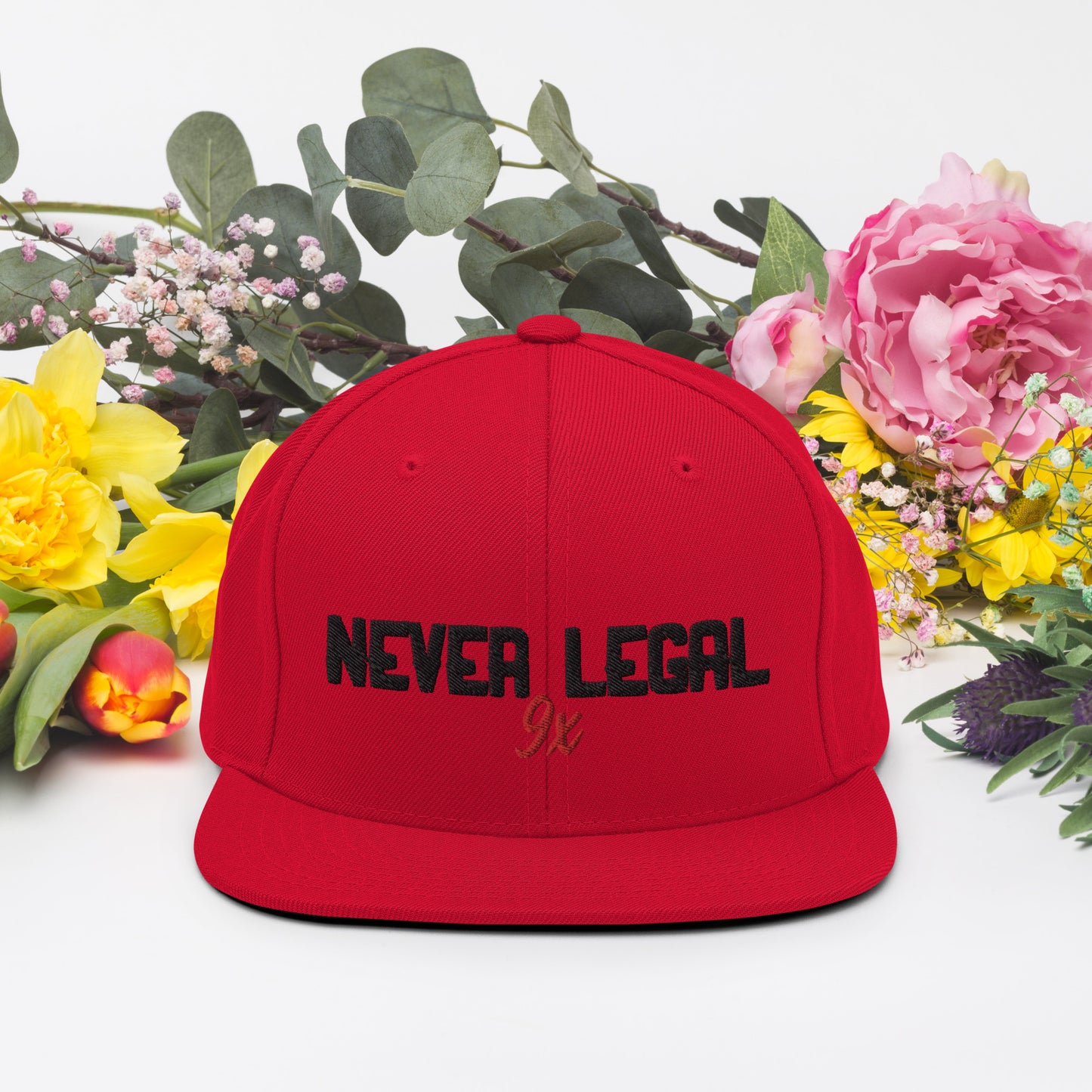 NEVER LEGAL 9X Snapback Hat