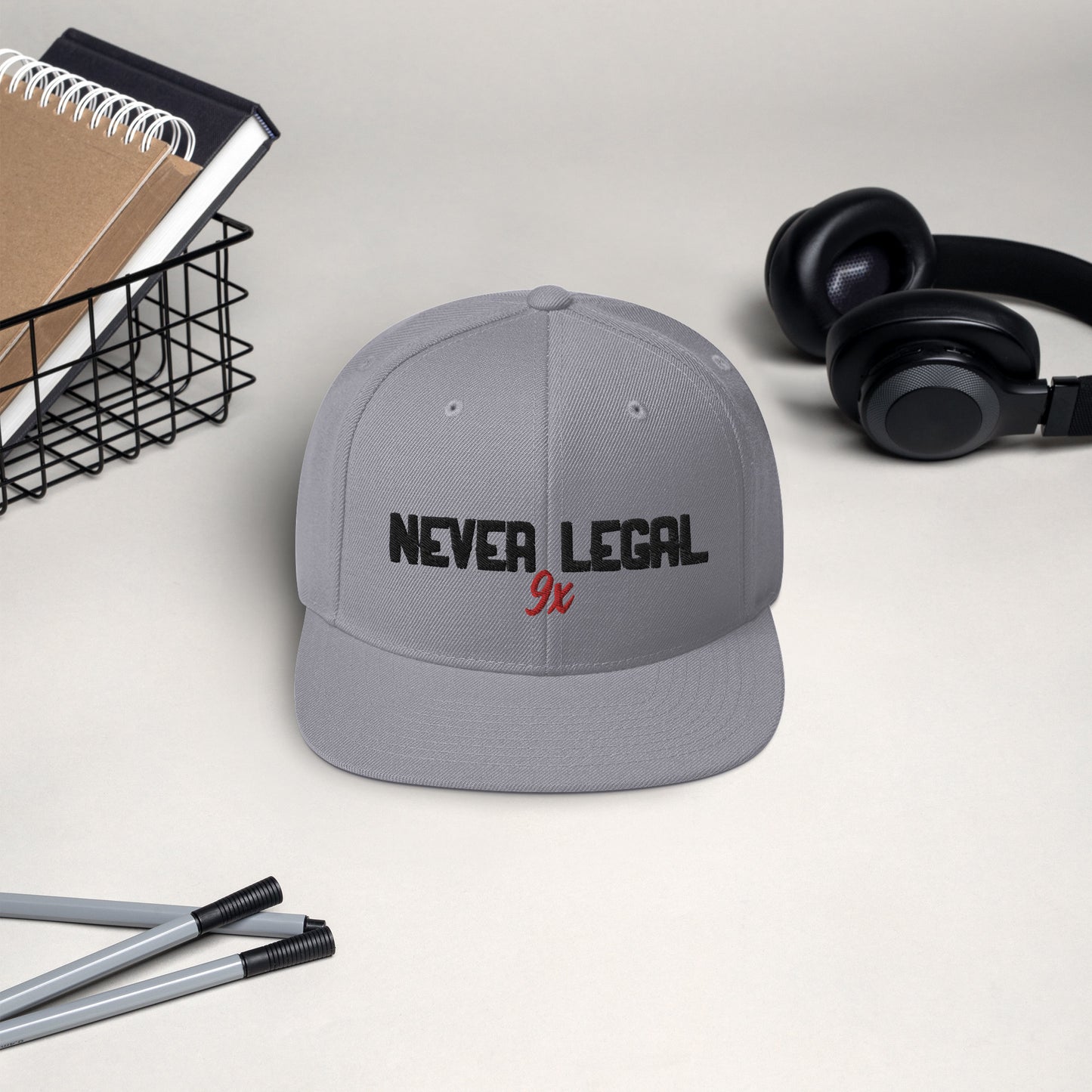 NEVER LEGAL 9X Snapback Hat