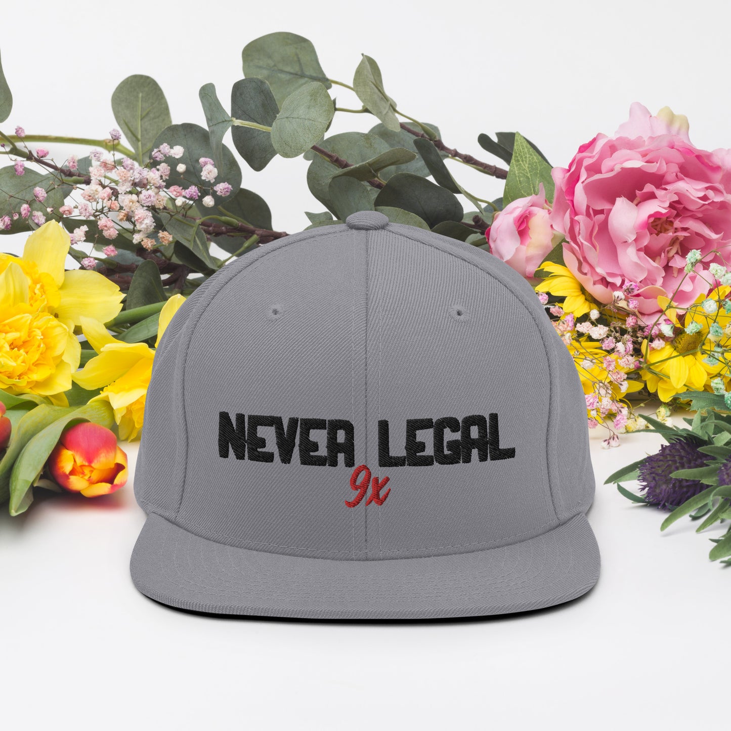 NEVER LEGAL 9X Snapback Hat