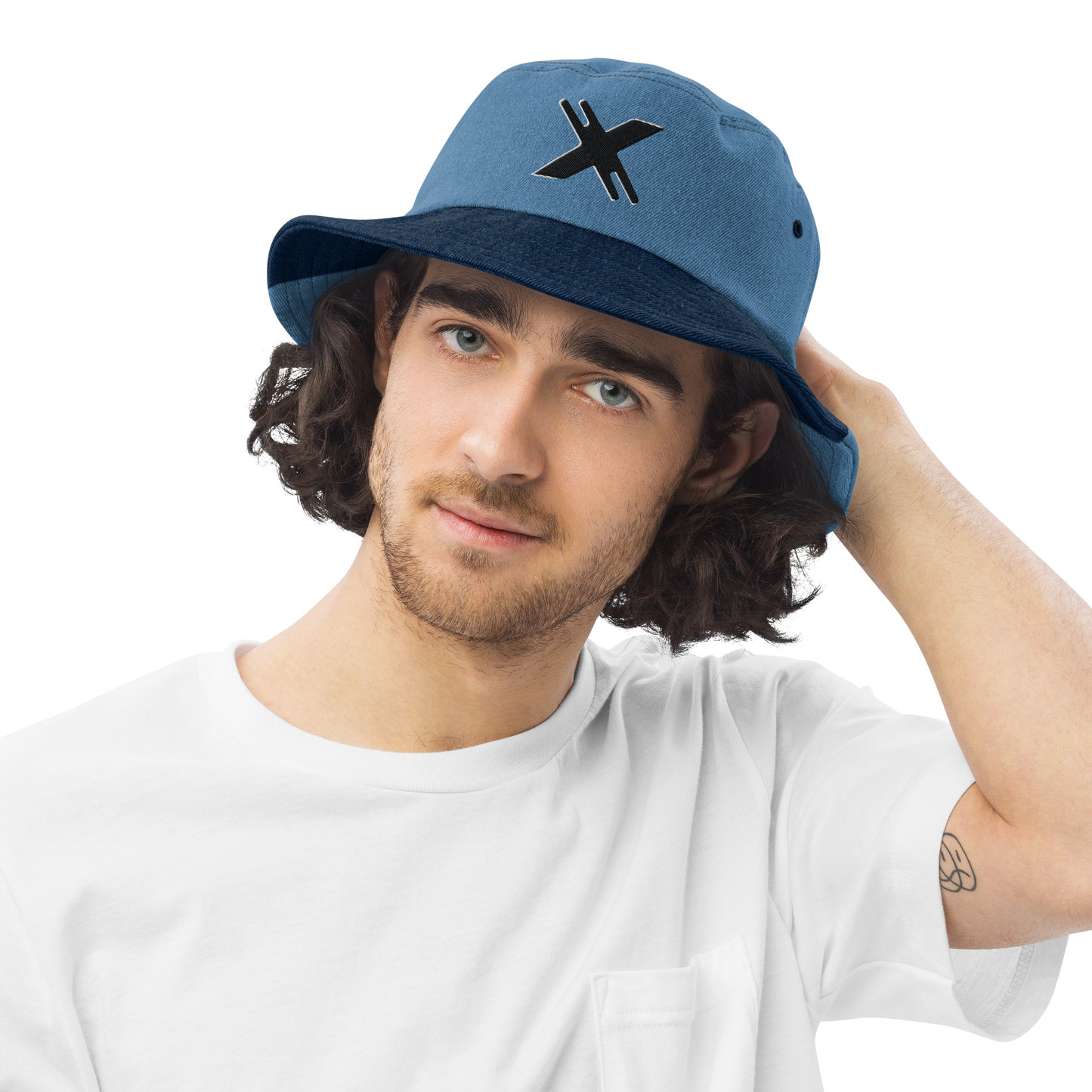 XO Platinum Denim bucket hat