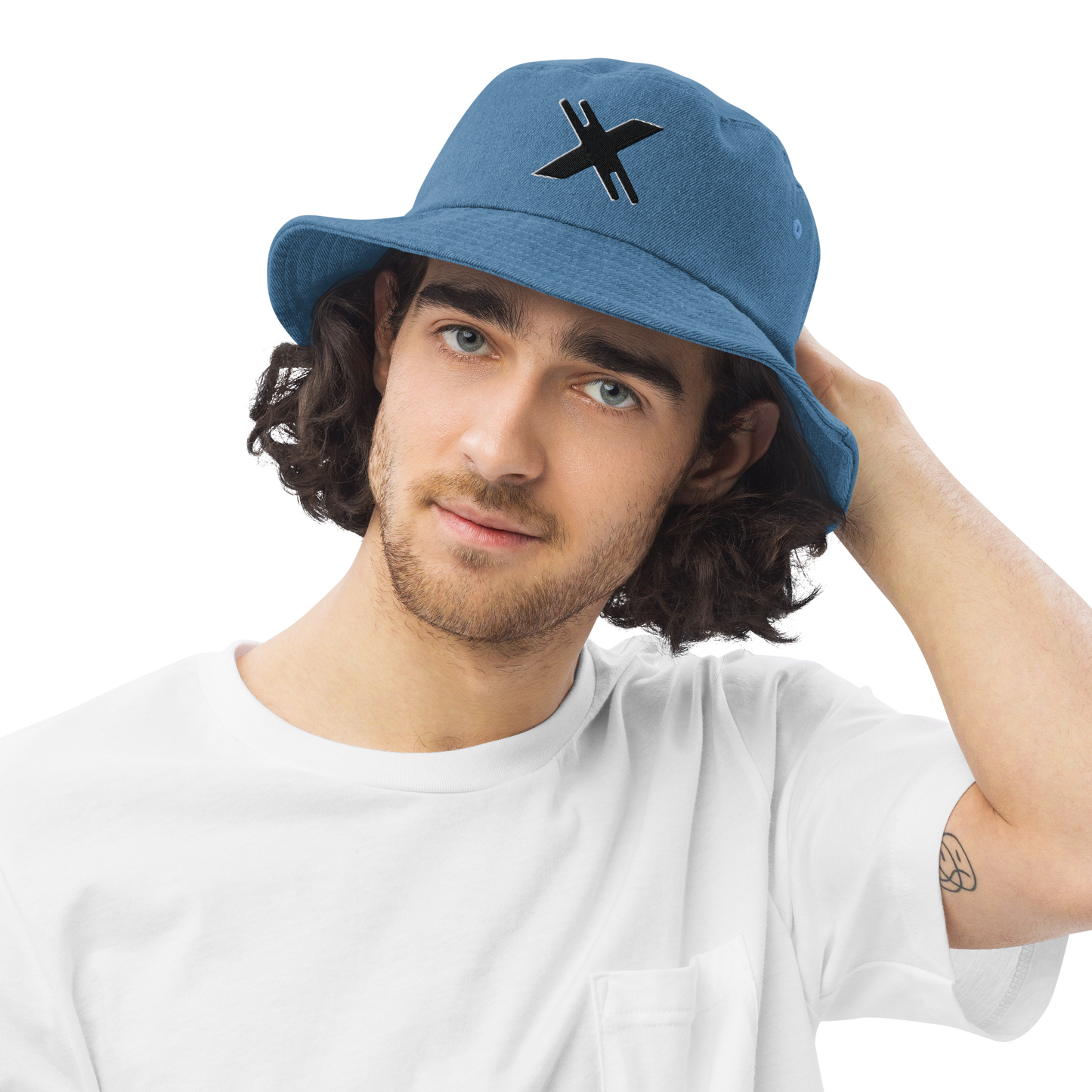 XO Platinum Denim bucket hat