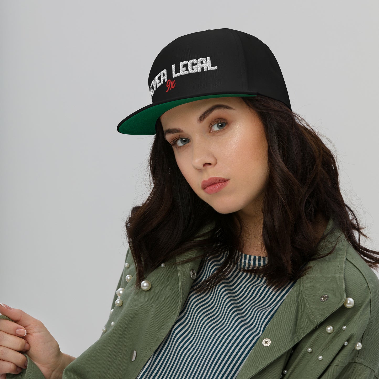 NEVER LEGAL 9X Flat Bill Cap