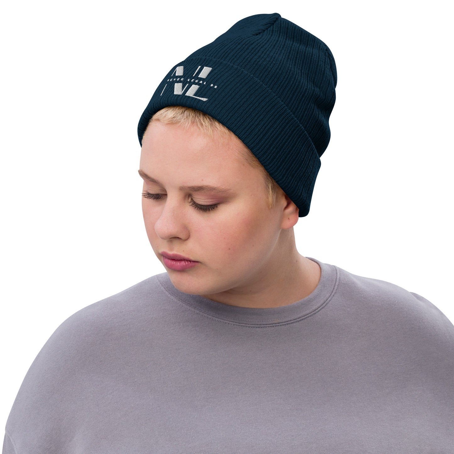 NEVER LEGAL 9X-Ribbed knit beanie