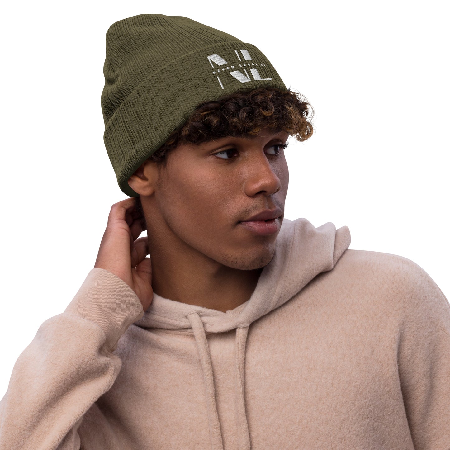 NEVER LEGAL 9X-Ribbed knit beanie