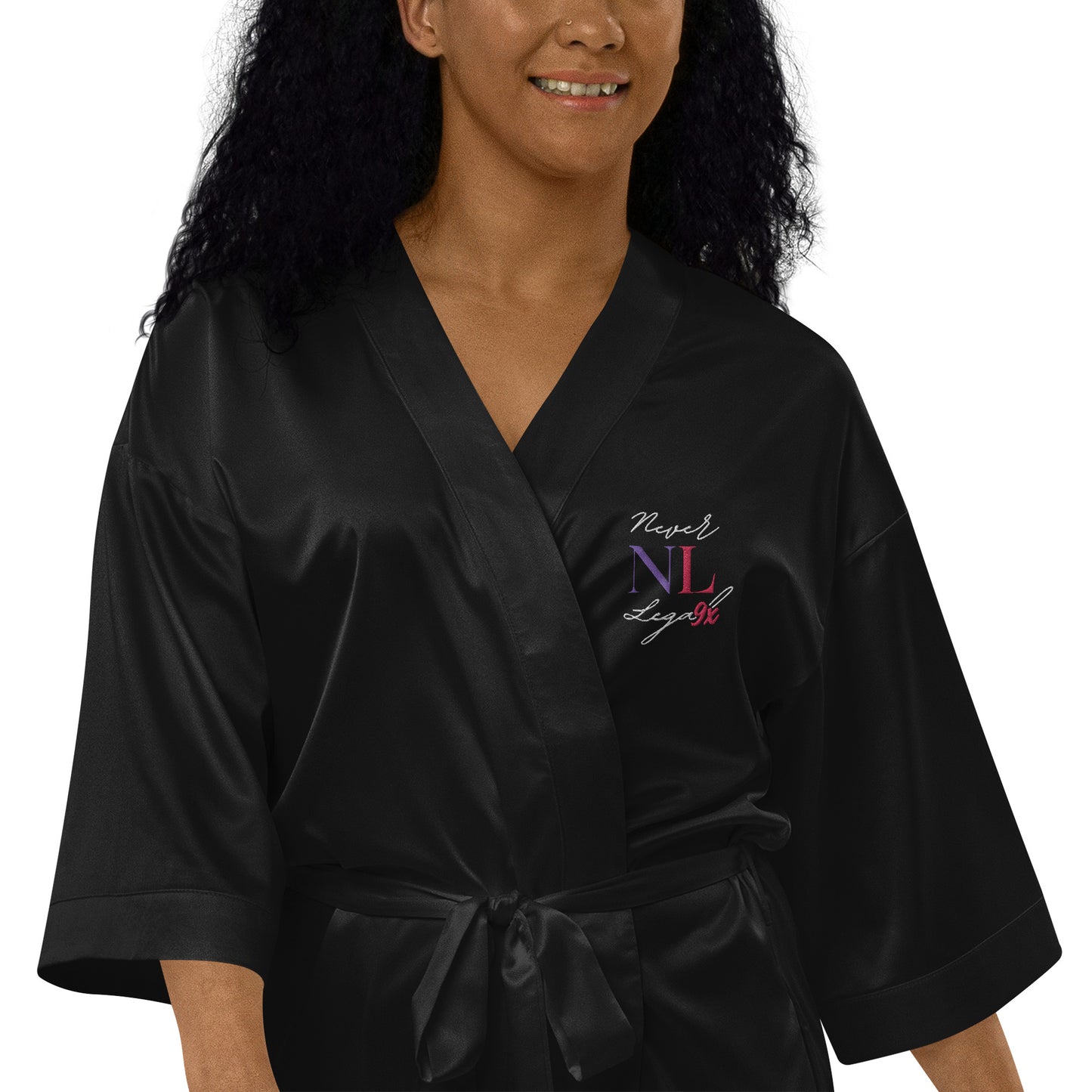 NEVER LEGAL 9X-Satin robe