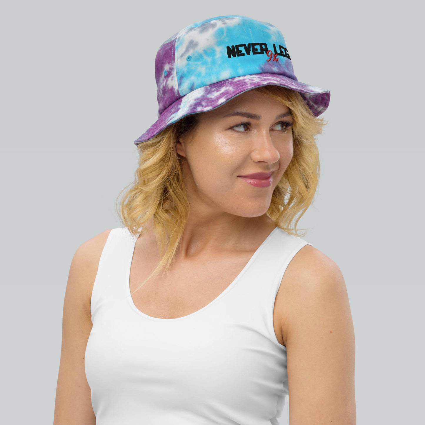 NEVER LEGAL 9X Tie-dye bucket hat