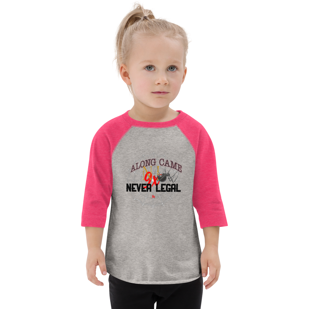 NEVER LEGAL 9X-Toddler baseball shirt