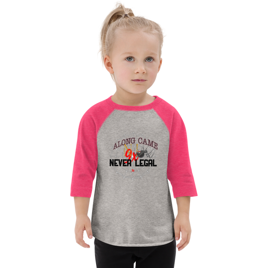 NEVER LEGAL 9X-Toddler baseball shirt