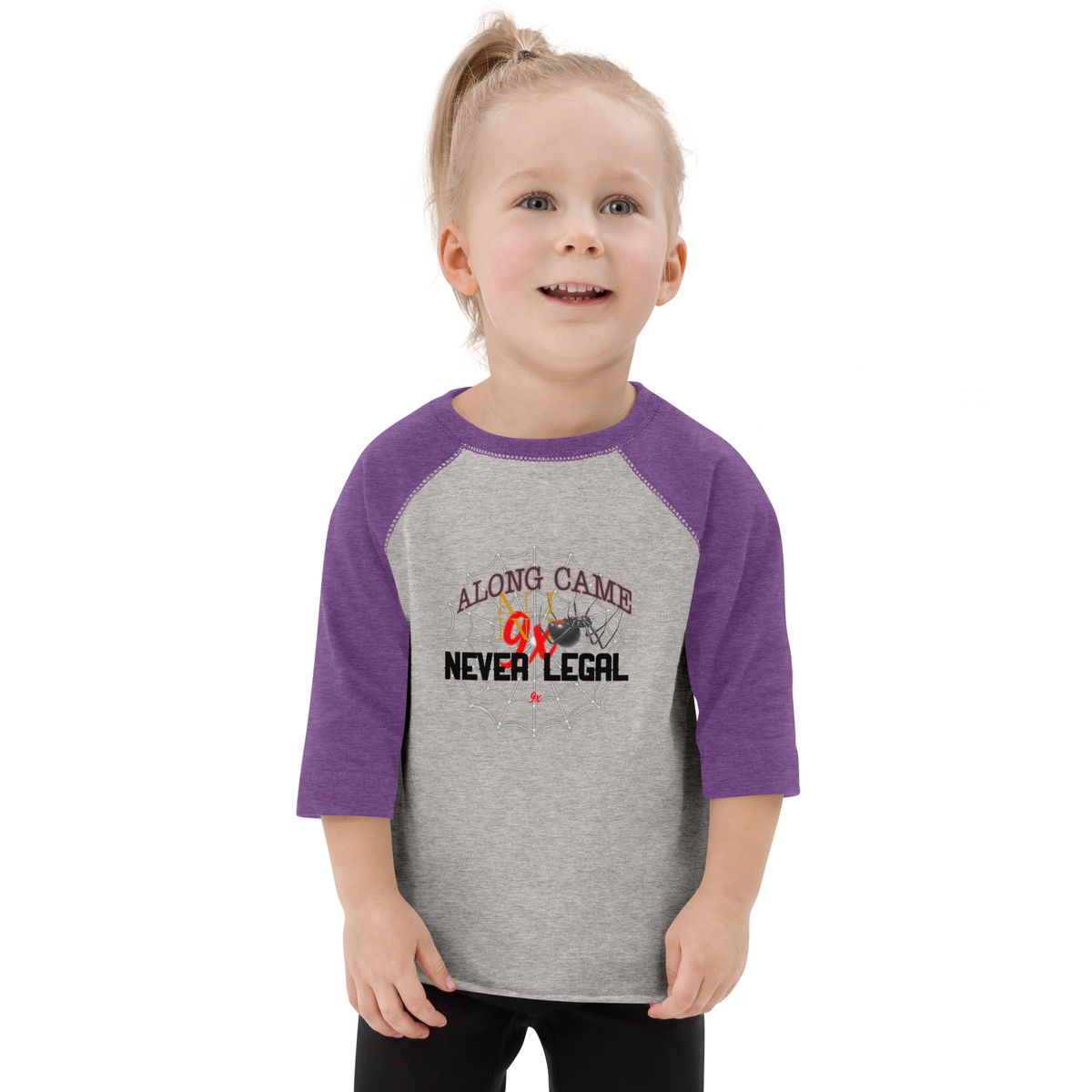 NEVER LEGAL 9X-Toddler baseball shirt