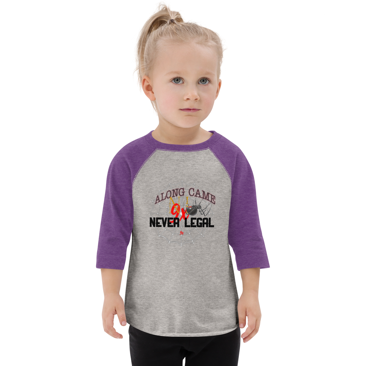 NEVER LEGAL 9X-Toddler baseball shirt