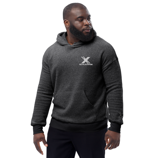 XO Platinum Unisex sueded fleece hoodie