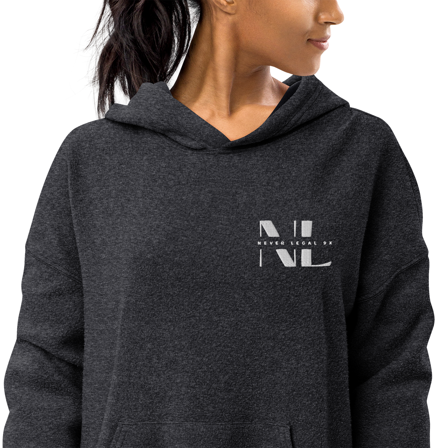 NEVER LEGAL 9X-Unisex sueded fleece hoodie