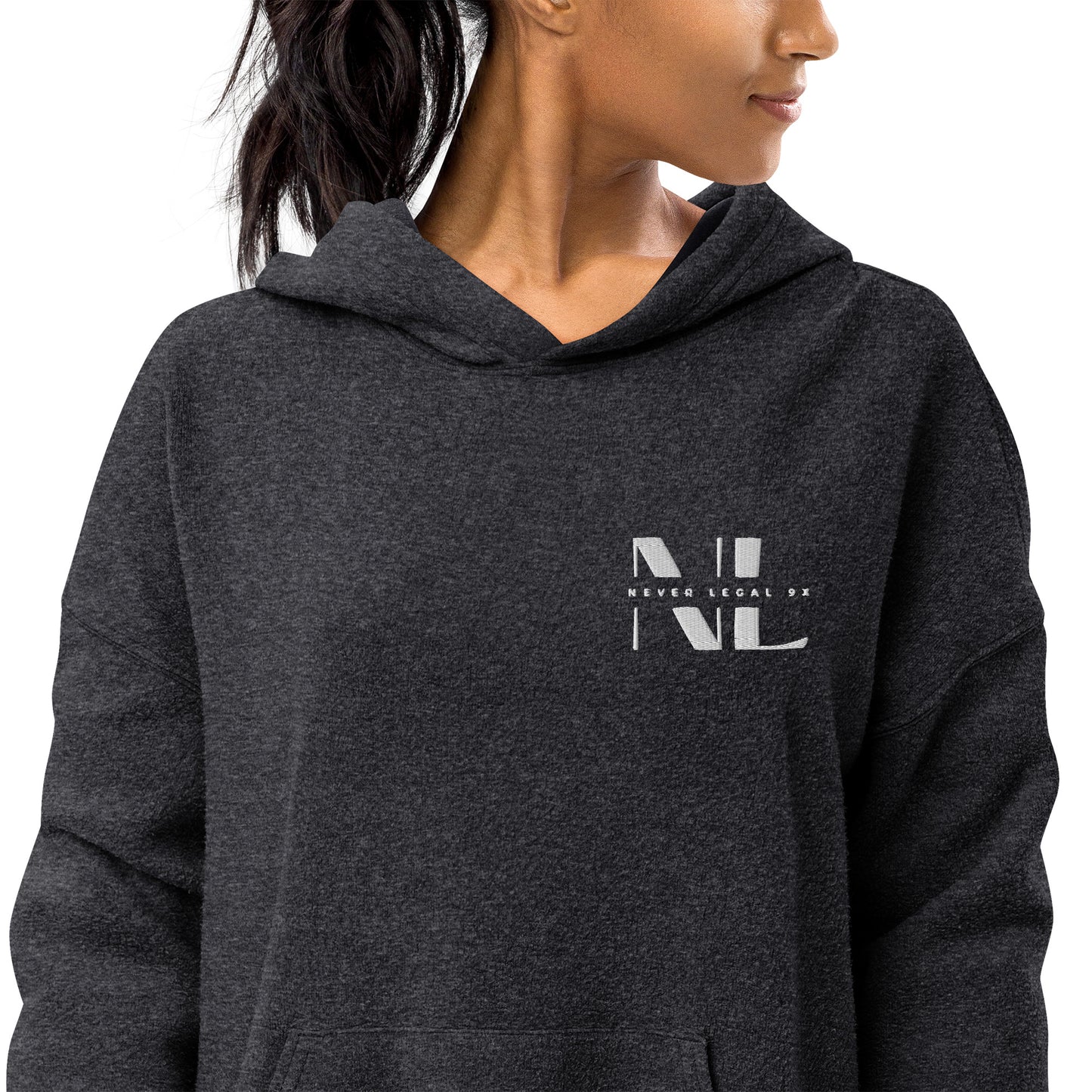 NEVER LEGAL 9X-Unisex sueded fleece hoodie