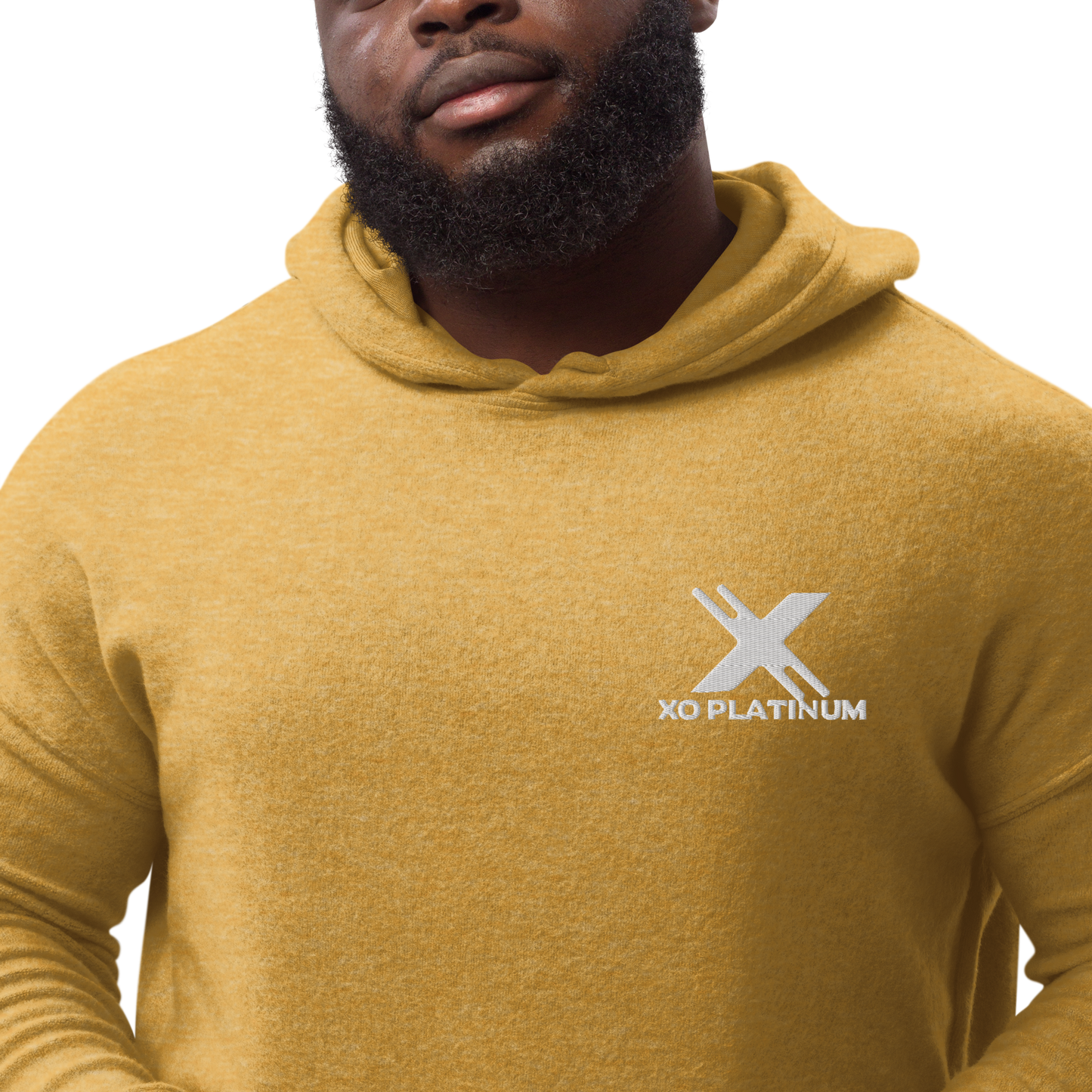 XO Platinum Unisex sueded fleece hoodie