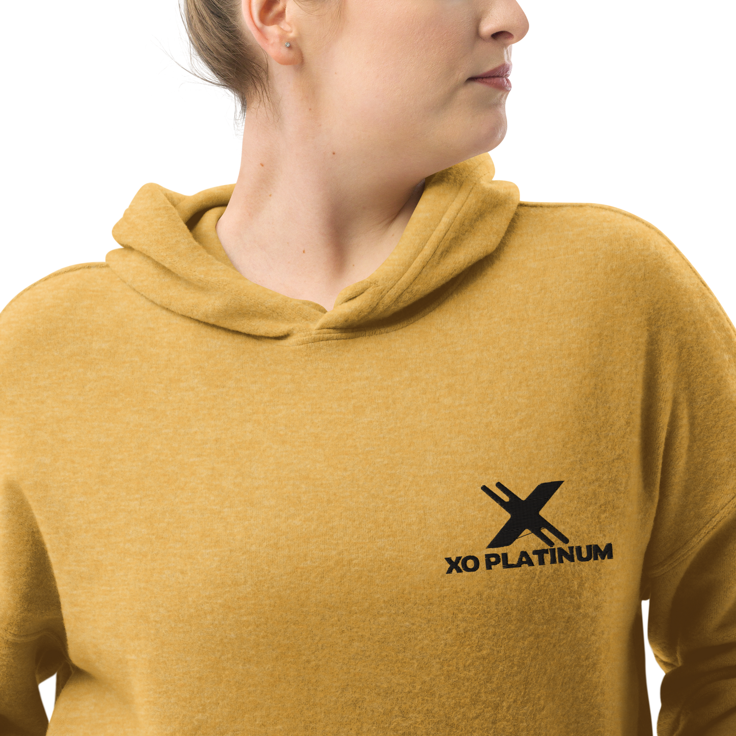 XO Platinum Unisex sueded fleece hoodie